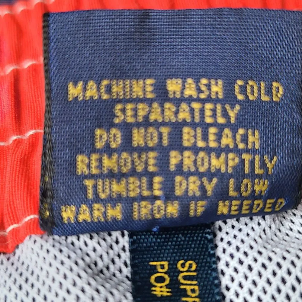 Polo Ralph Lauren Swim Trunks Mens L Blue Board Shorts Cargo Drawstring Blue
